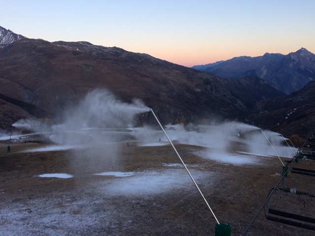 Station de ski la Valloire - début enneigement
